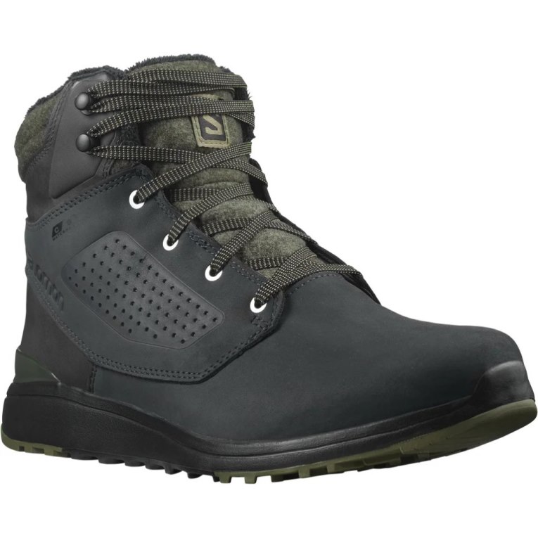 Botas de Invierno Salomon Utility Invierno CS WP Hombre Negros Verde Oliva | MX URSW513